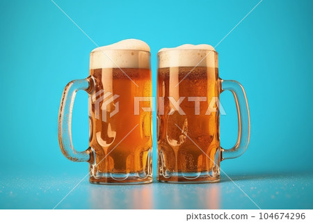 Beer Mugs Poured Randomly: AI Works 104674296