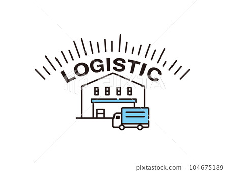 Logistics warehouse truck icon set 104675189