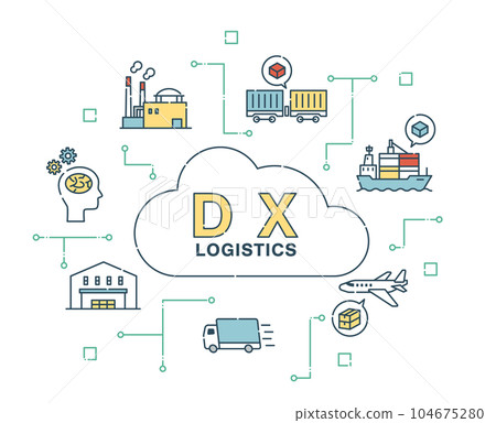 Logistics icon set Logistics icon set 104675280