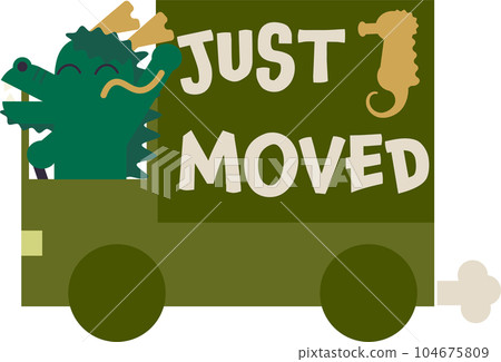 Zodiac dragon moving truck illustration Zodiac dragon moving truck illustration 104675809