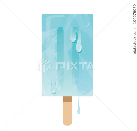 融化的蘇打味冰淇淋 104676070