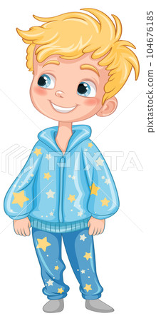 Cute cartoon character in pajamas Cute cartoon character in pajamas 104676185