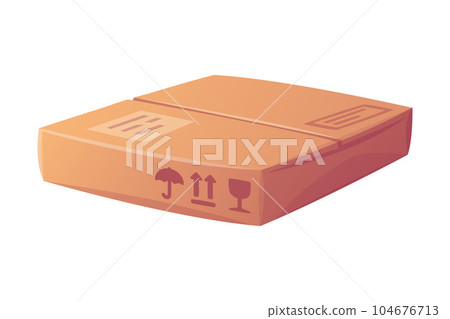 Cardboard Box as Paper Packaging Container Vector Illustration 104676713