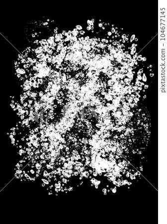 Monochromatic illustration that splashes endlessly towards the screen Monochromatic illustration that splashes endlessly towards the screen 104677145
