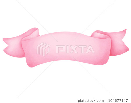 watercolor ribbon label watercolor ribbon label 104677147
