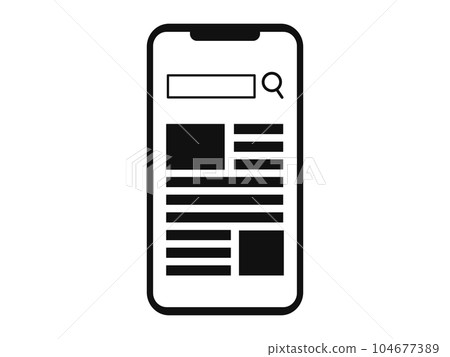 智能手機屏幕查看網頁 智能手機屏幕查看網頁 104677389