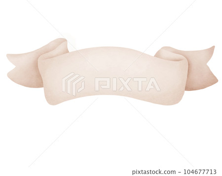 Watercolor ribbon label 104677713