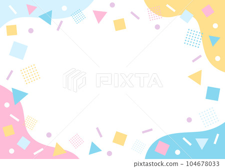 Colorful and pop color scheme geometric pattern background Colorful and pop color scheme geometric pattern background 104678033