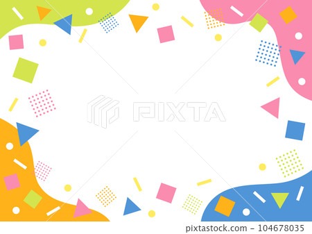 Colorful and pop color scheme geometric pattern background Colorful and pop color scheme geometric pattern background 104678035