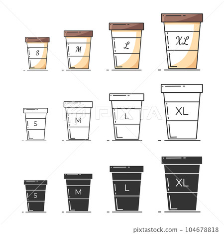 Small medium large coffee menu.... - Stock Illustration [104678818] - PIXTA