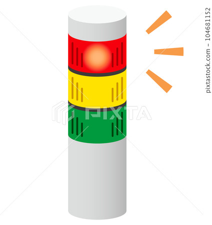 Layered signal light Illustration of red lighting 104681152