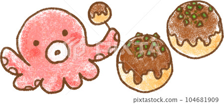 octopus with takoyaki octopus with takoyaki 104681909