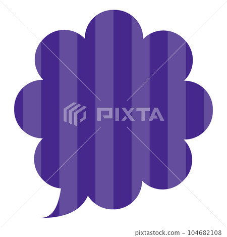 Speech bubble illustration 9 [stripe pattern (purple)] 104682108