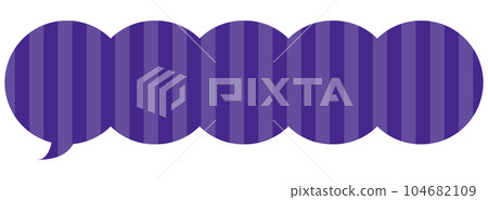 Speech bubble illustration 10 [stripe pattern (purple)] 104682109