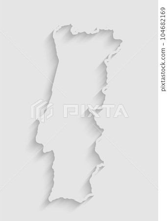 Vector map Portugal, abstract inner shadow Vector map Portugal, abstract inner shadow 104682169