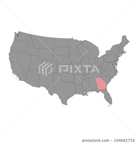 Georgia state map. Vector illustration. Georgia state map. Vector illustration. 104682758