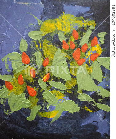 acrylic painting canvas 104682891