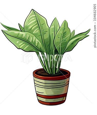 Plant house watercolor  104682905