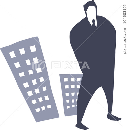 rough businessman silhouette rough businessman silhouette 104683103