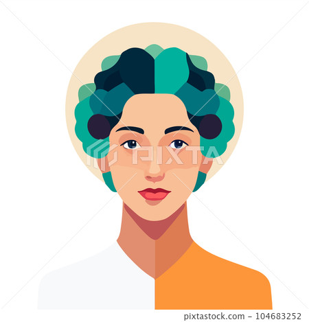 Avatar woman girl, mental ai help and assistant 104683252