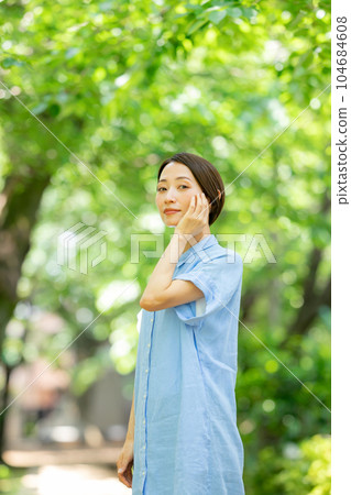 Fresh green beauty stretch Fresh green beauty stretch 104684608