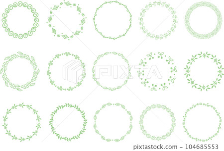 Various cute frame materials with themes of flowers, nature, and curves Various cute frame materials with themes of flowers, nature, and curves 104685553
