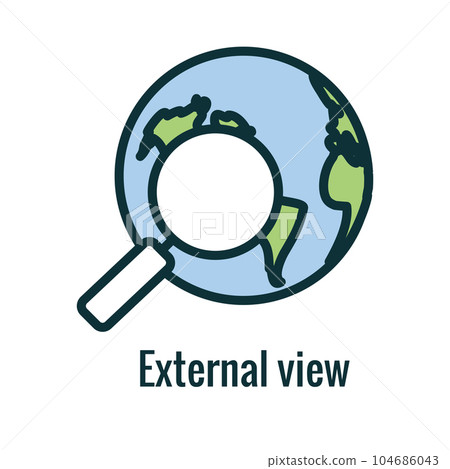 Company Analysis Factor Icon Depicting Pestel Method Company Analysis Factor Icon Depicting Pestel Method 104686043