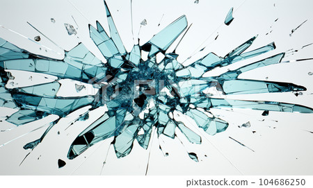 Bullet holes in glass: detailed CG 104686250