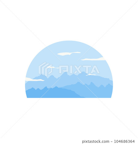 Mountain And Trees Landscape Flat Design Mountain And Trees Landscape Flat Design 104686364