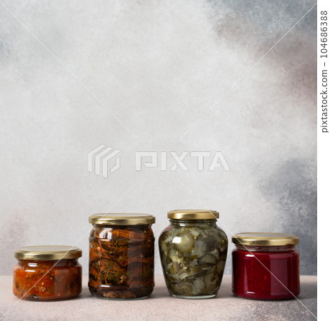 Pickled or fermented vegetables 104686388