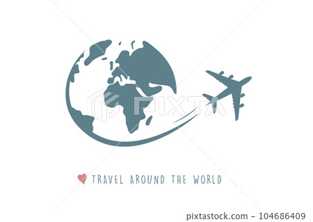travel around the world with airplane fly adventure 104686409