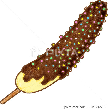 Chocolate banana_colorful granular topping Chocolate banana_colorful granular topping 104686530