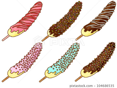 6種巧克力香蕉 104686535