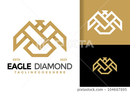 Eagle diamond jewelry logo design vector symbol icon illustration Eagle diamond jewelry logo design vector symbol icon illustration 104687895