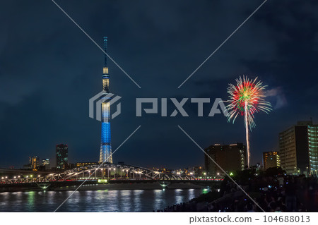 南千住的東京晴空塔和隅田川煙火大會 104688013