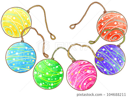 溜溜球舀_6個彩色水氣球 104688211