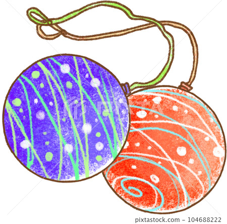 水氣球_溜溜球勺_藍紅水氣球 104688222