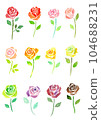Watercolor rose 104688231