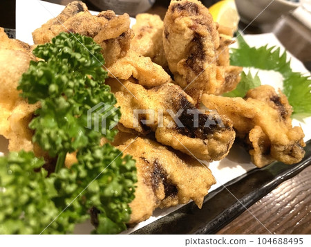 [Okinawa cuisine] Tempura of Okinawa-style chimu (liver) 104688495