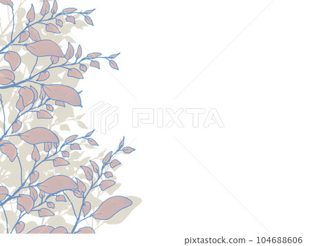 Feminine branch frame with pretty pale color Feminine branch frame with pretty pale color 104688606