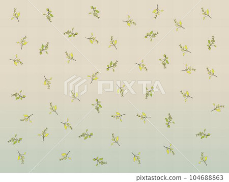 Background material with a calm impression, with scattered twigs in a calm earth color 104688863