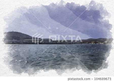 Watercolor-like IHI Aioi Factory, Aioi City, Hyogo Prefecture 104689673