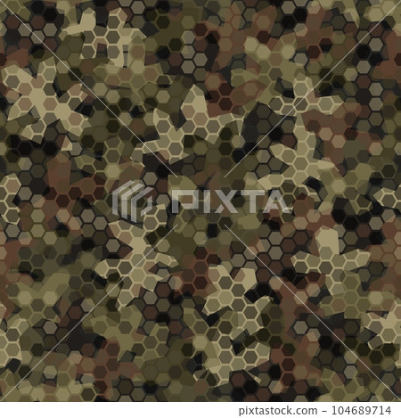 Camouflage seamless pattern background masking camo repeat print 104689714