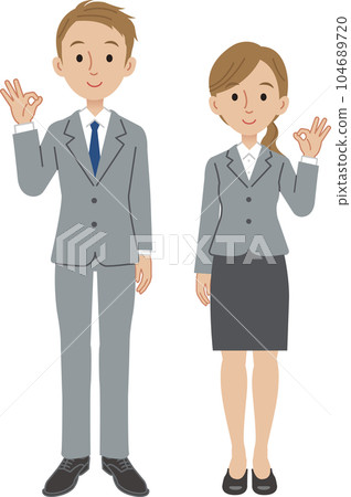 商務人士微笑著做出 OK 的手勢 商務人士微笑著做出 OK 的手勢 104689720