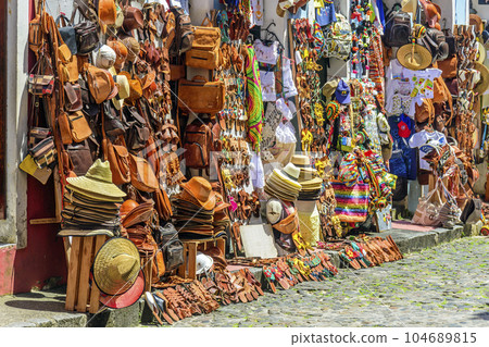 Store of typical products, souvenirs and gifts of various types 104689815