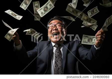 Man who got a lot of money (AI generated) 104690060