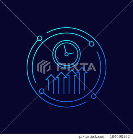 time to grow icon, linear design 104690152