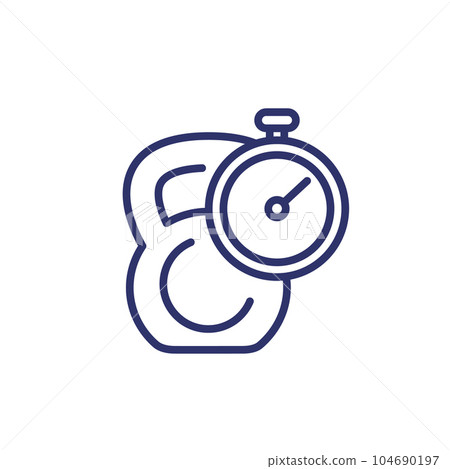 training or workout time line icon on white training or workout time line icon on white 104690197
