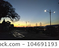 Soft Focus, blurred and defocused image Beautiful panorama of sunset in a beautiful park 104691193