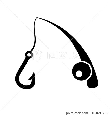 釣魚竿圖標 illustration_silhouette 104691735